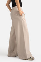 KLARA.K Wide Leg Pants weite Hose mit elastischem Bund und seitlichen Taschen aus Viskose-Mix