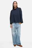 KYNDRA Bluse aus weicher Popeline mit Knopfleiste und klassischem Kragen