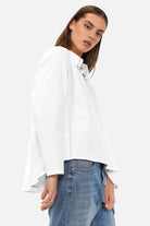 KYNDRA Bluse aus weicher Popeline mit Knopfleiste und klassischem Kragen