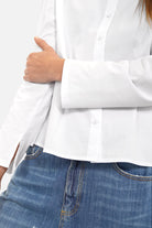 KYNDRA Bluse aus weicher Popeline mit Knopfleiste und klassischem Kragen