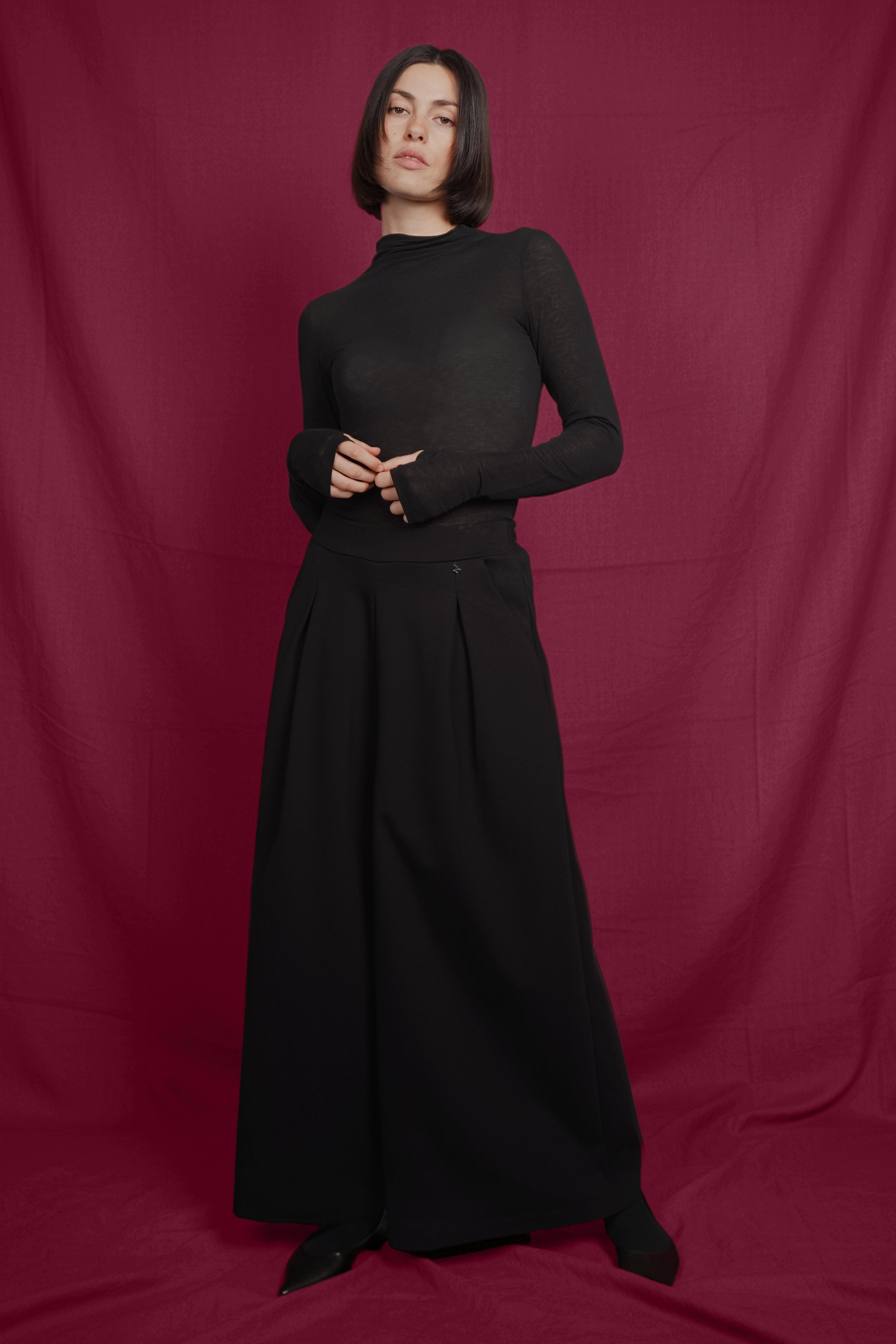 LINNEE Wide-Leg-Hose aus Interlock-Qualität