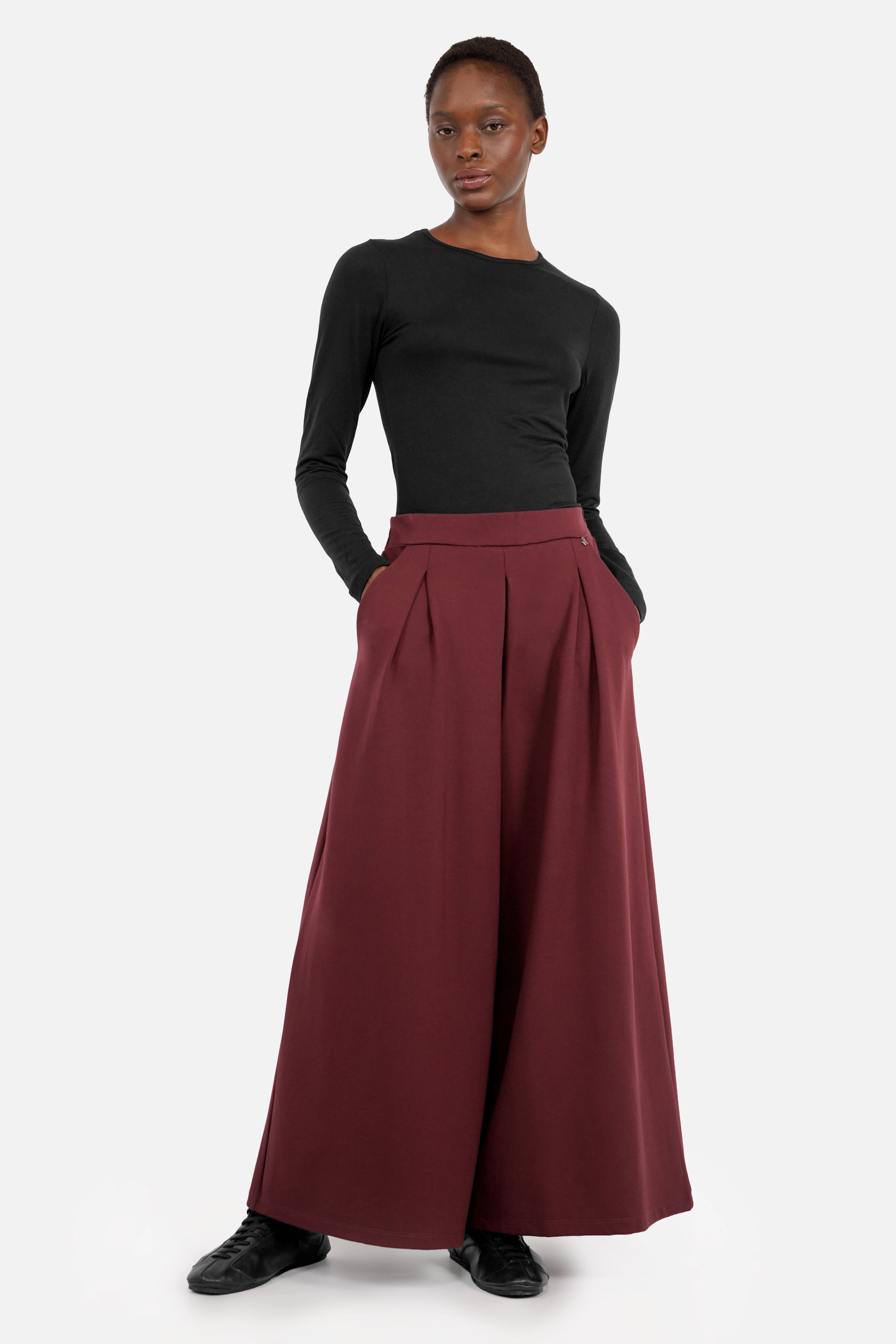LINNEE Wide Leg Hose aus Interlock
