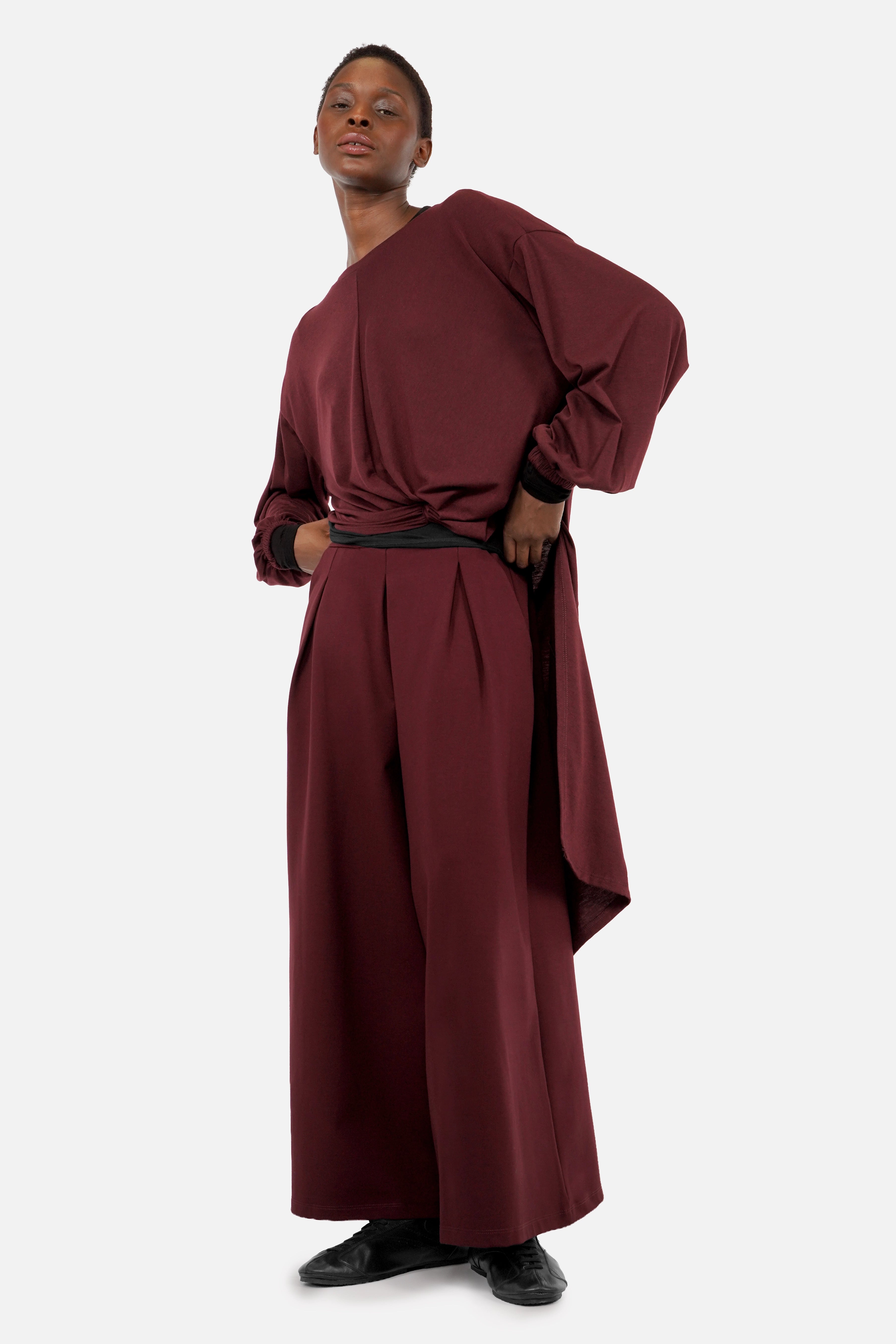 LINNEE Wide Leg Hose aus Interlock