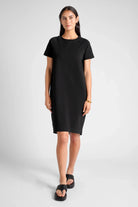 Kurzes Sweatkleid mit Rundhalsausschnitt und Raglanärmeln, LISSY.