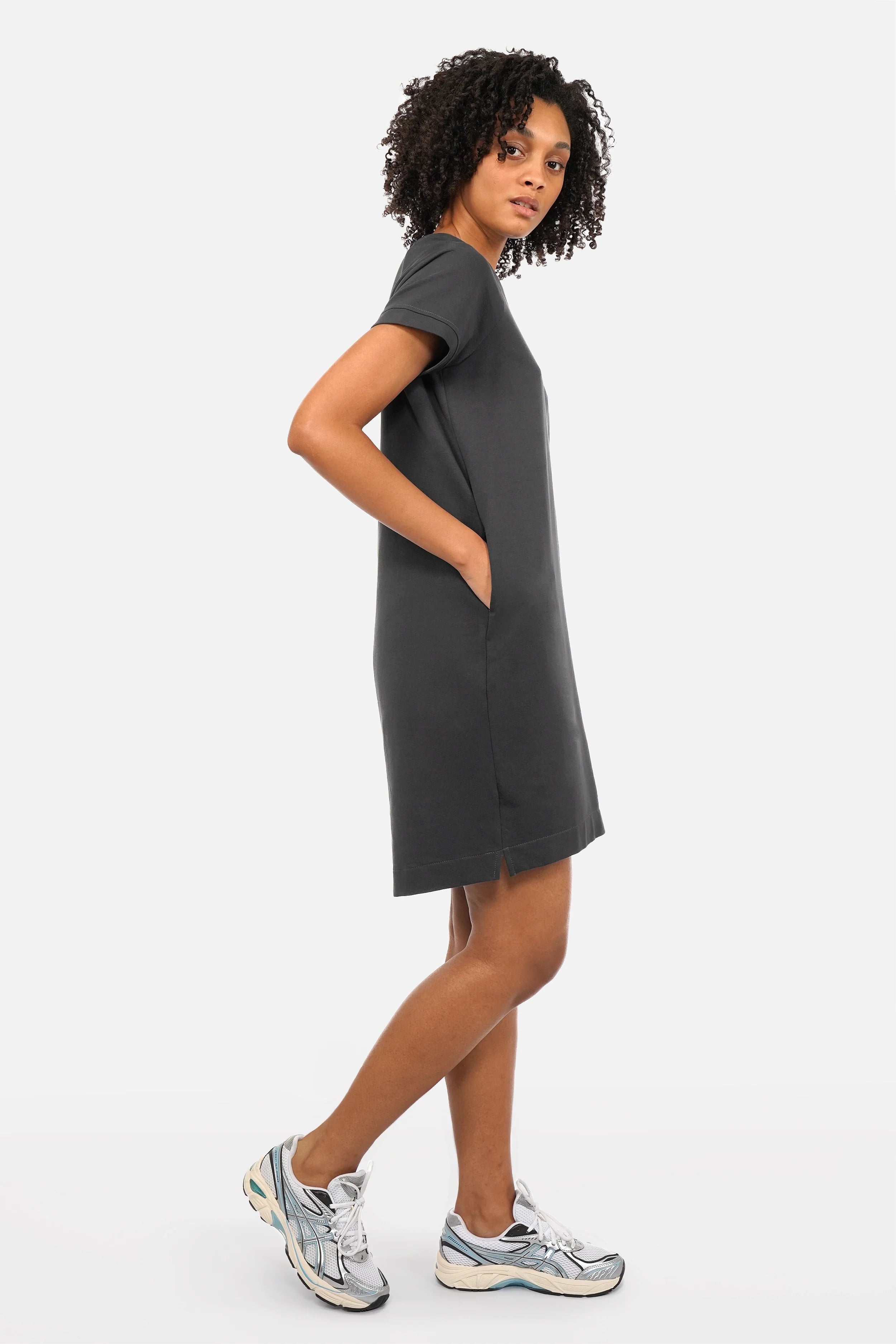 LISSY short-sleeve sweatshirt dress – super-soft cotton, comfortable regular fit – Kultfrau