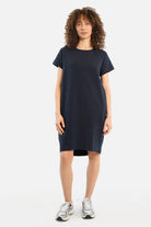 LISSY Kurzarm Sweatkleid aus supersofter Baumwolle mit Rundhalsausschnitt, Raglanärmeln und Seitentaschen in Regular Fit