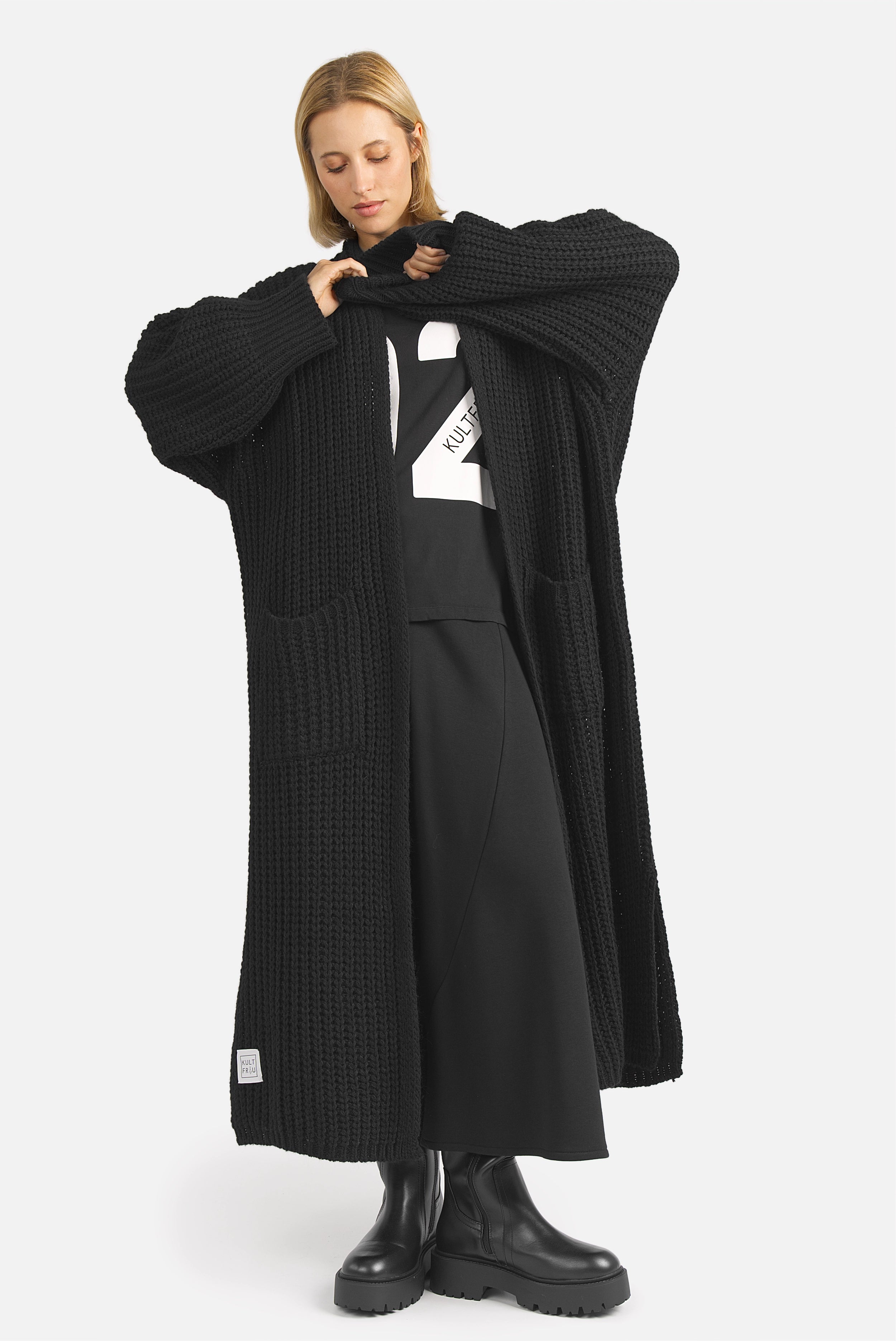 LOLA One-Size Maxi Strickcardigan