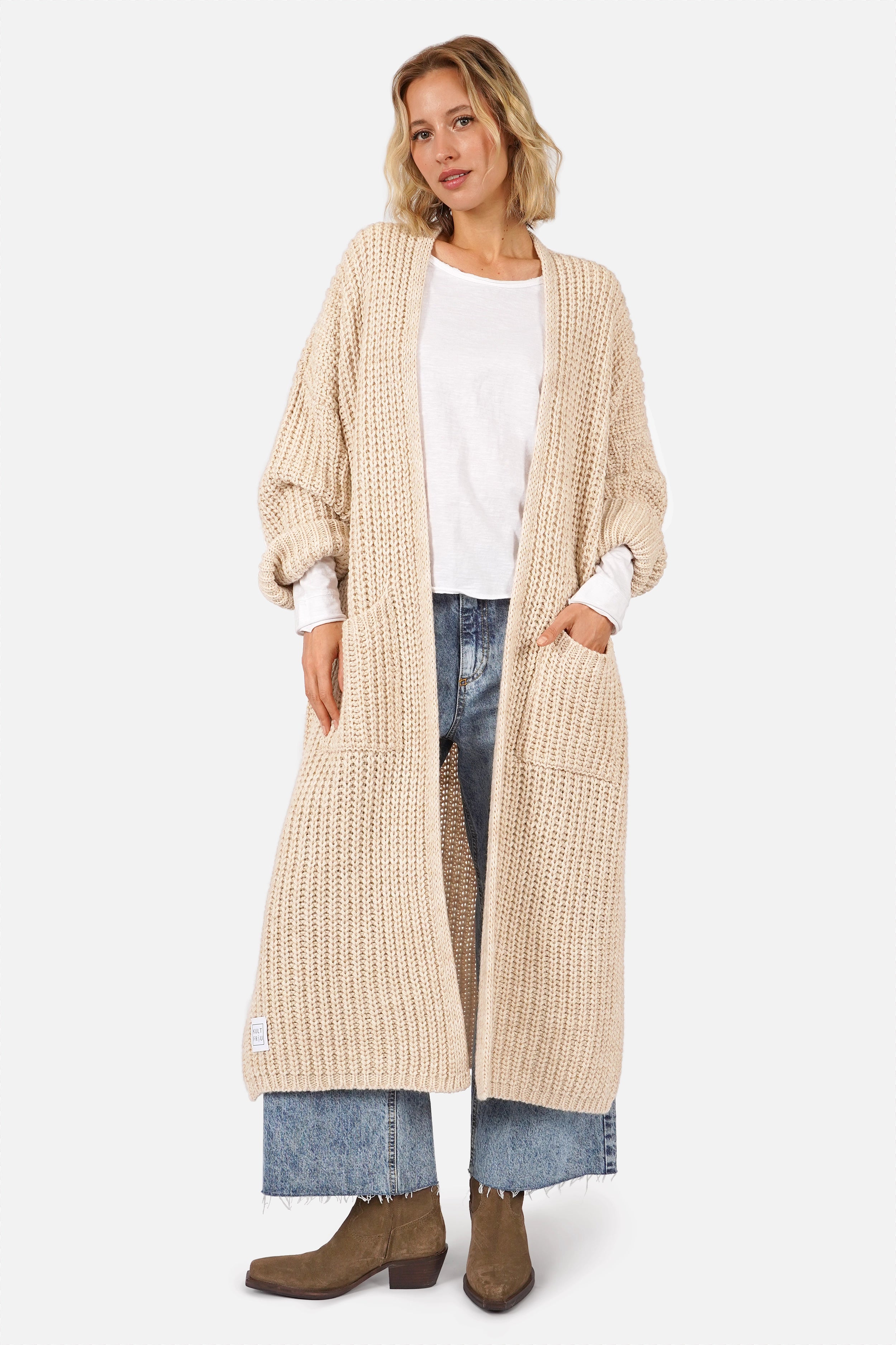 LOLA One-Size Maxi Strickcardigan