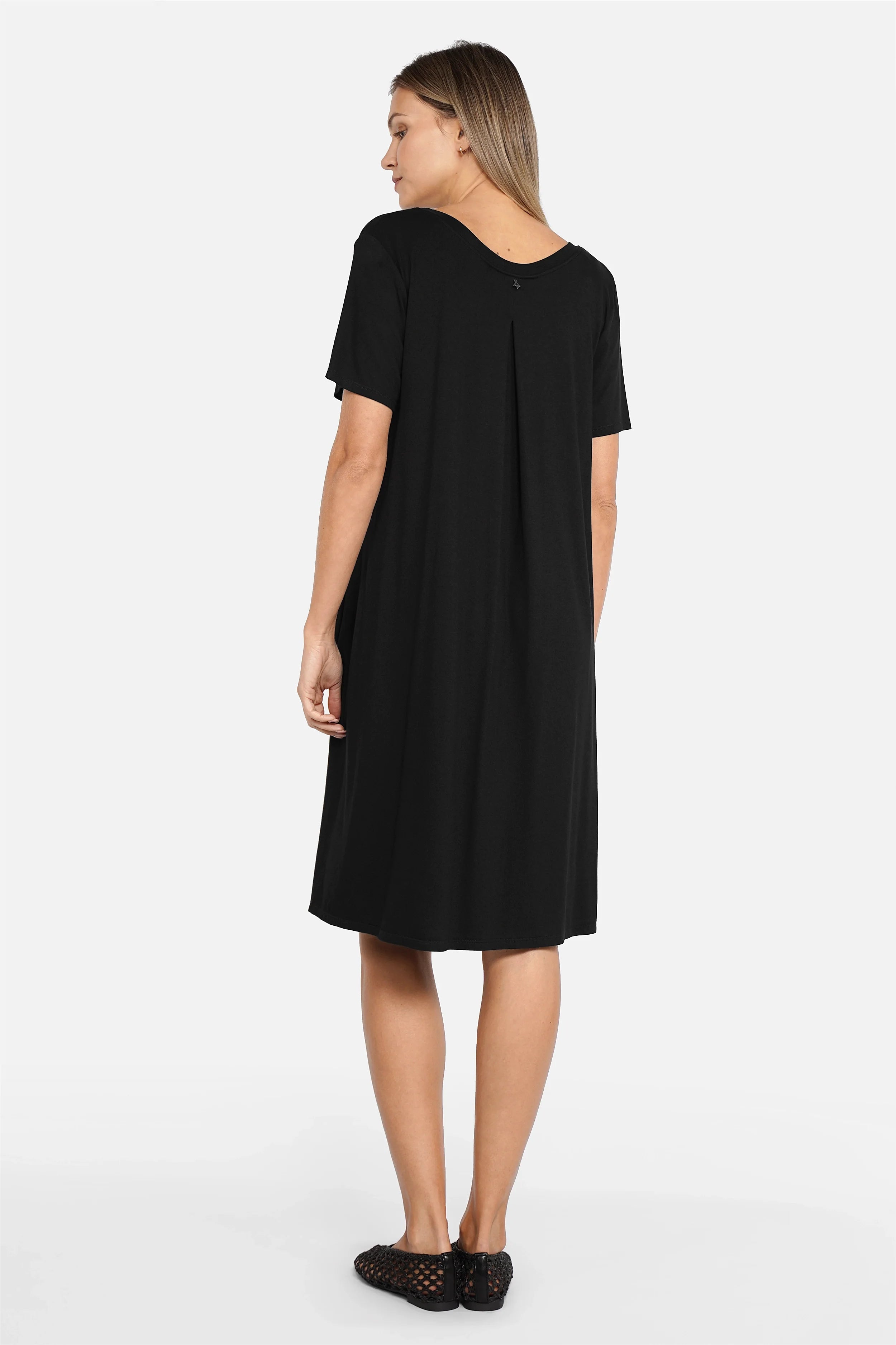 chinese dress ladies Short-sleeve A-line dress – Softly draping viscose, regular fit – Kultfrau
