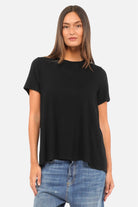 LYLLDA T-Shirt in soft viscose with round neckline and A-line regular fit