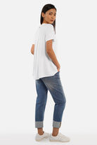 LYLLDA T-Shirt in soft viscose with round neckline and A-line fit