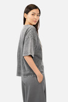 MAELA.K T-Shirt aus reiner Baumwolle mit KULTFRAU-Print und Rundhalsausschnitt