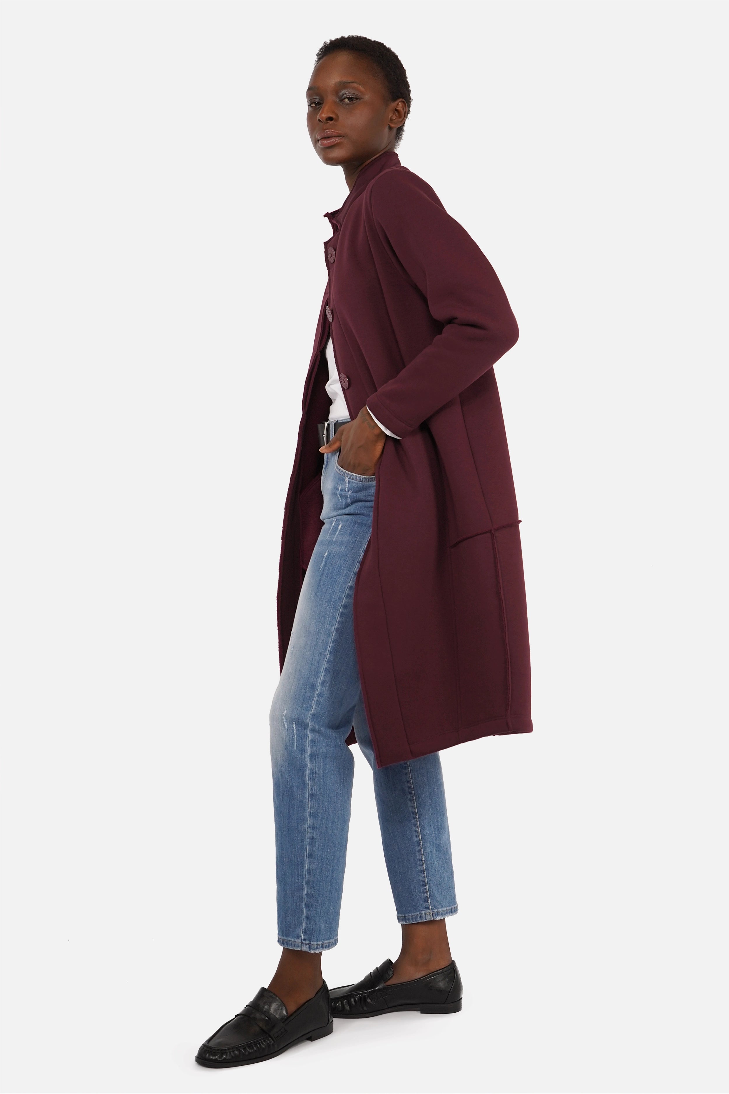 MANEY Manteau sweat avec détails raw-cut