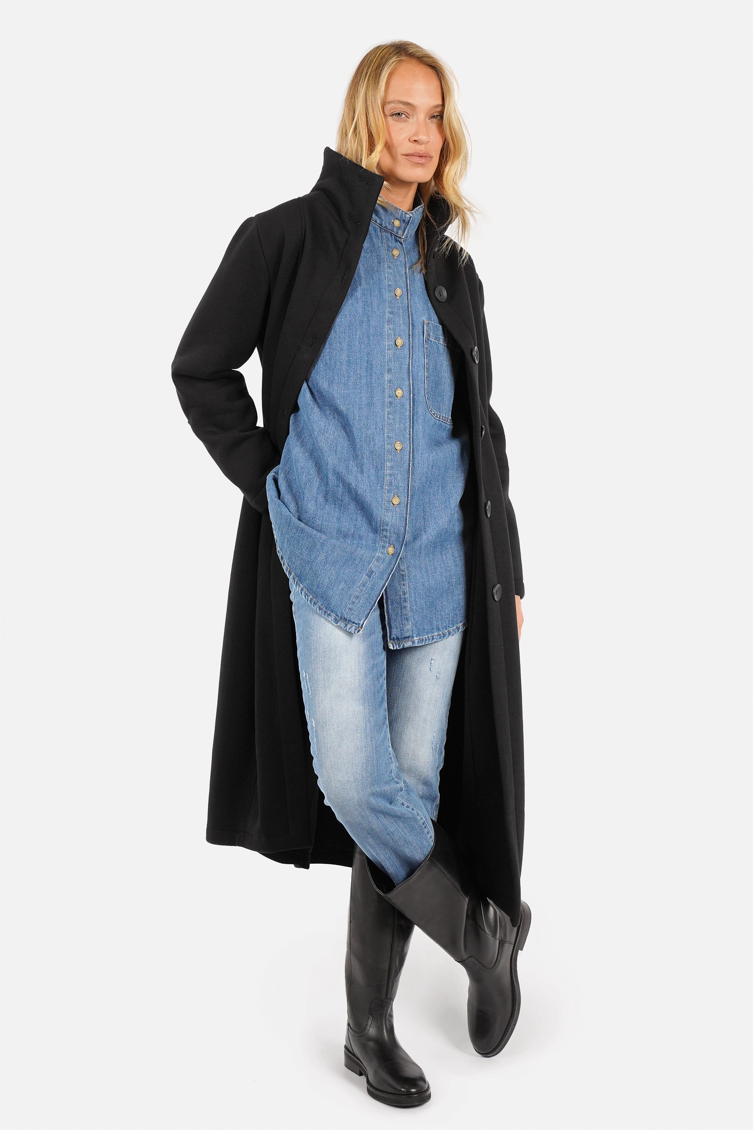 MARID Manteau en molleton silhouette cocon