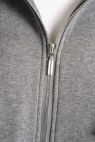 Longzip-Hoodie oversized fit with two-way zipper and logo patch