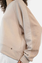 MEEGY Sweater aus weichem Baumwoll-Sweatshirt mit Rundhalsausschnitt und Oversize Passform