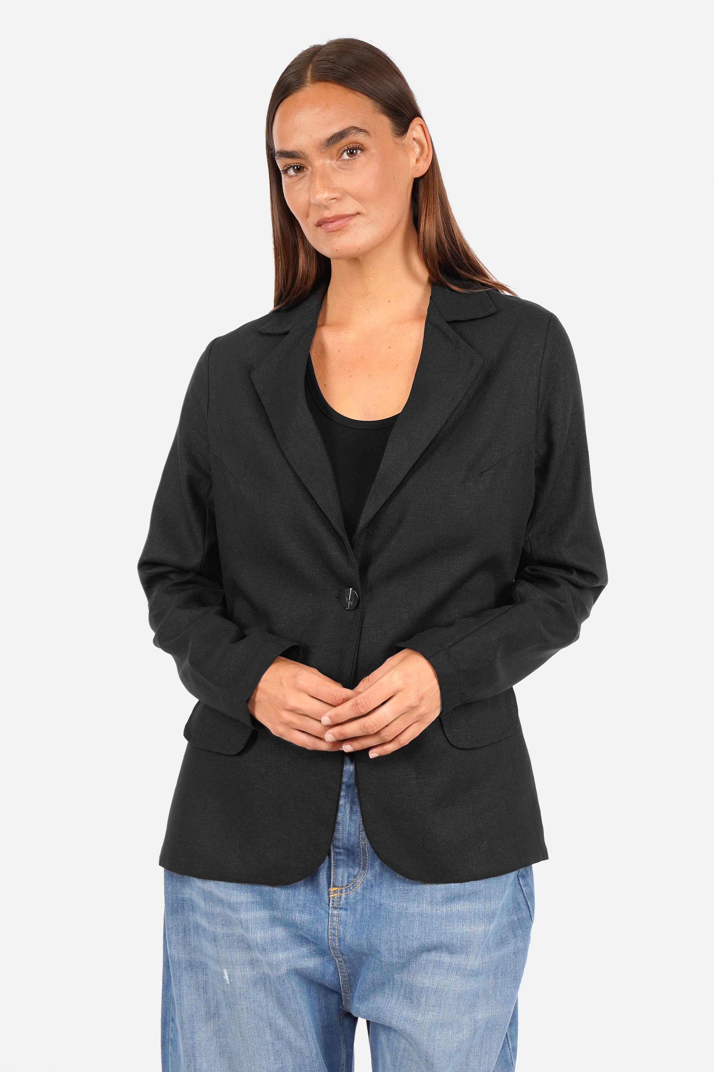 MILENI blazer van linnenmix