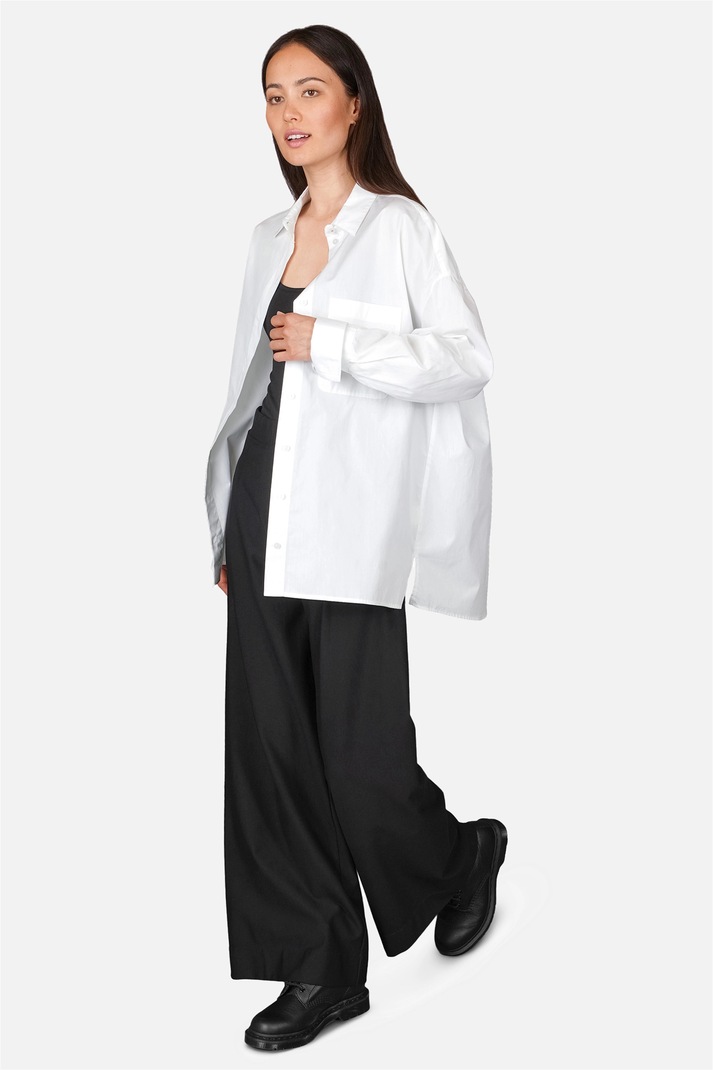 NATI Chemise en popeline avec imprimé dos