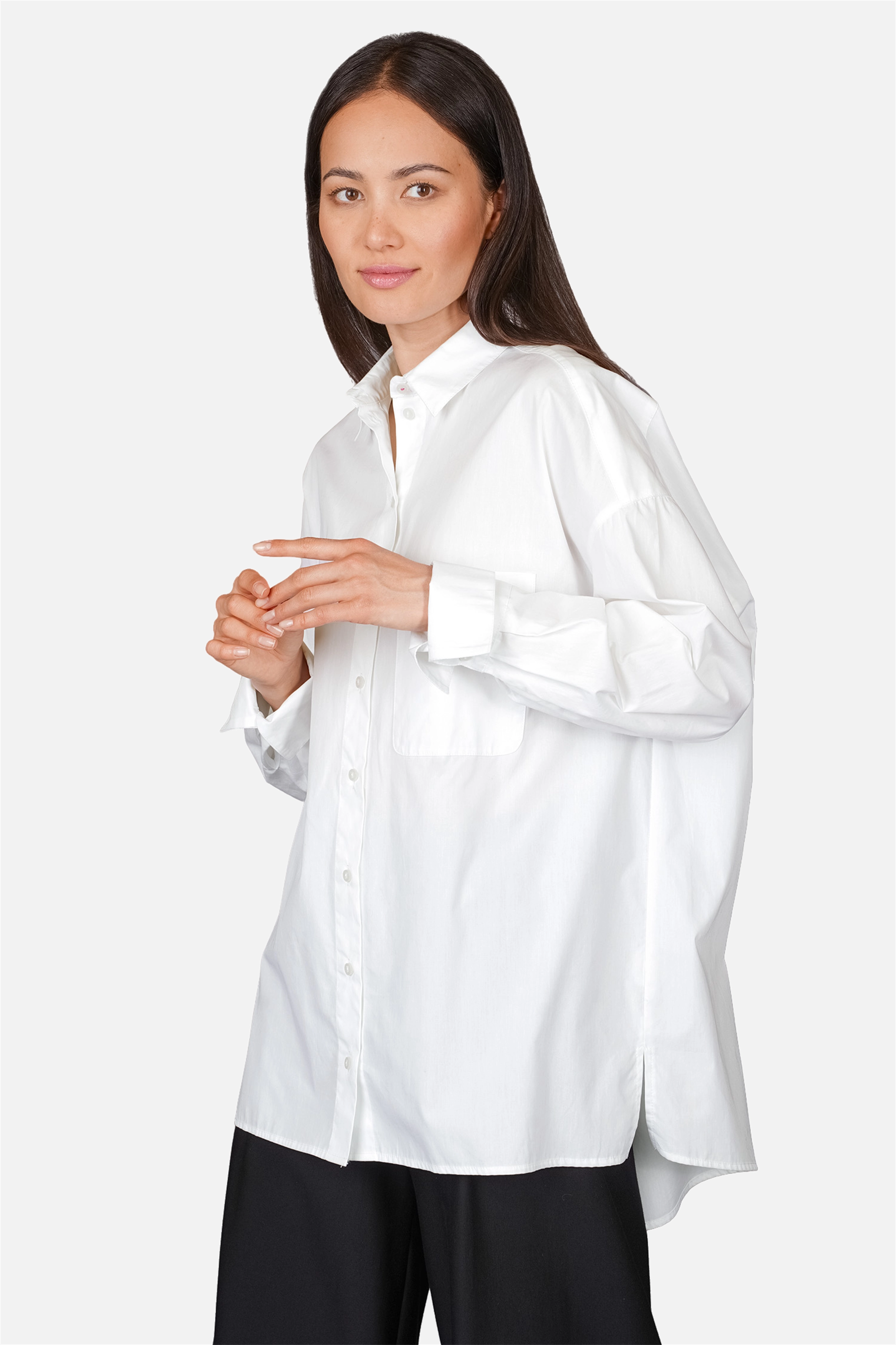 NATI Chemise en popeline avec imprimé dos