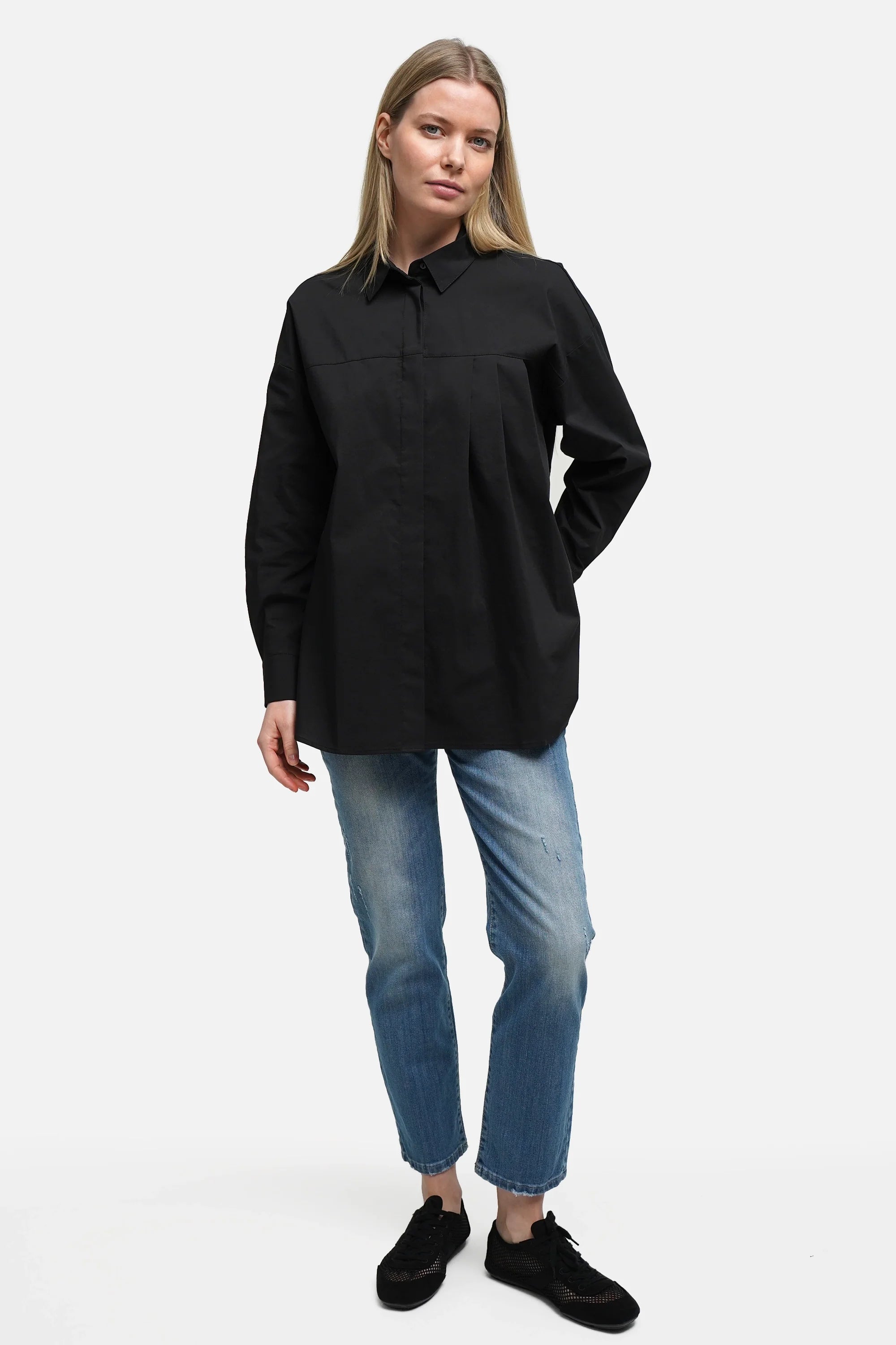 NEAH Relaxed Bluse aus Popeline