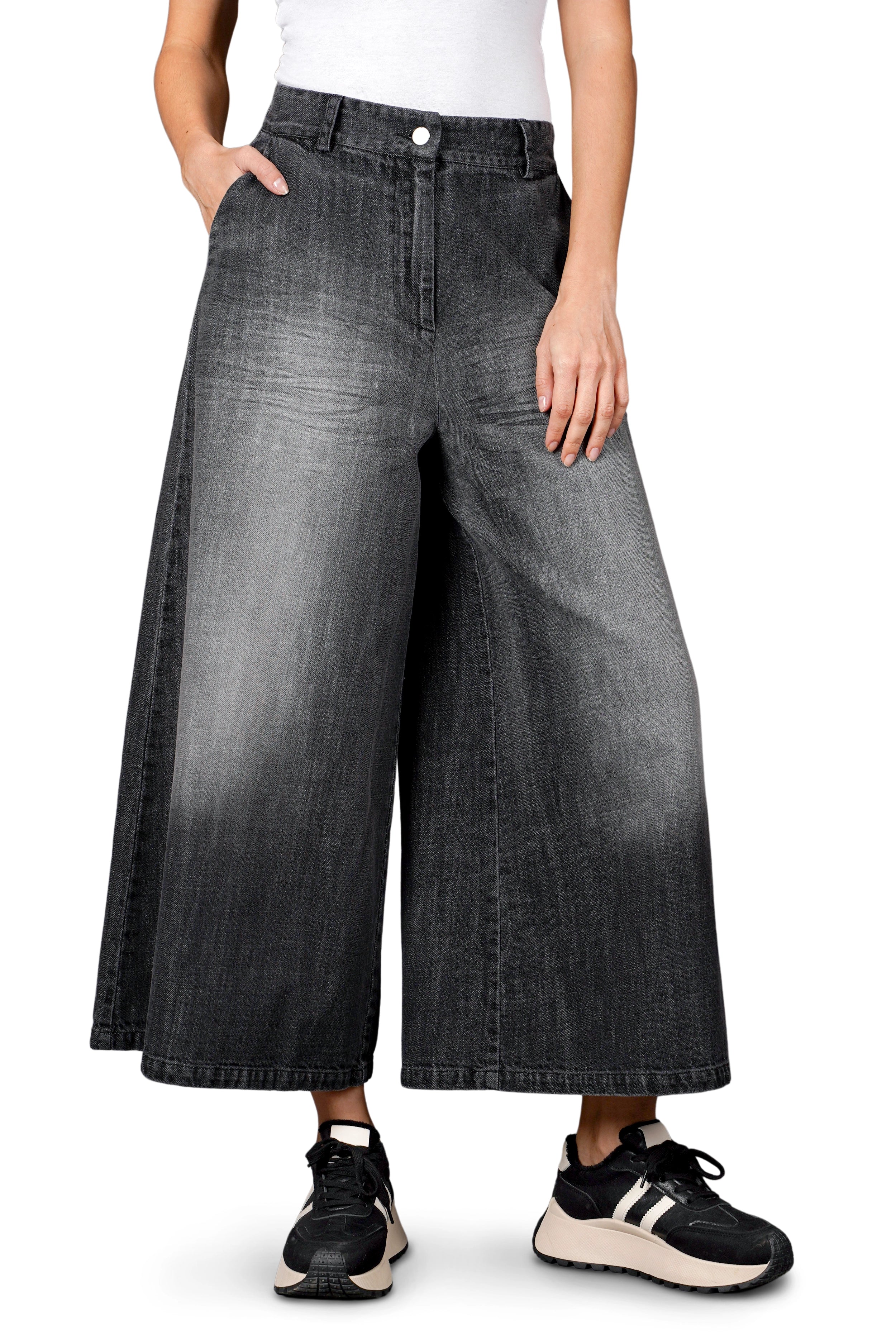 NEDITA Cropped Wide Leg Hose