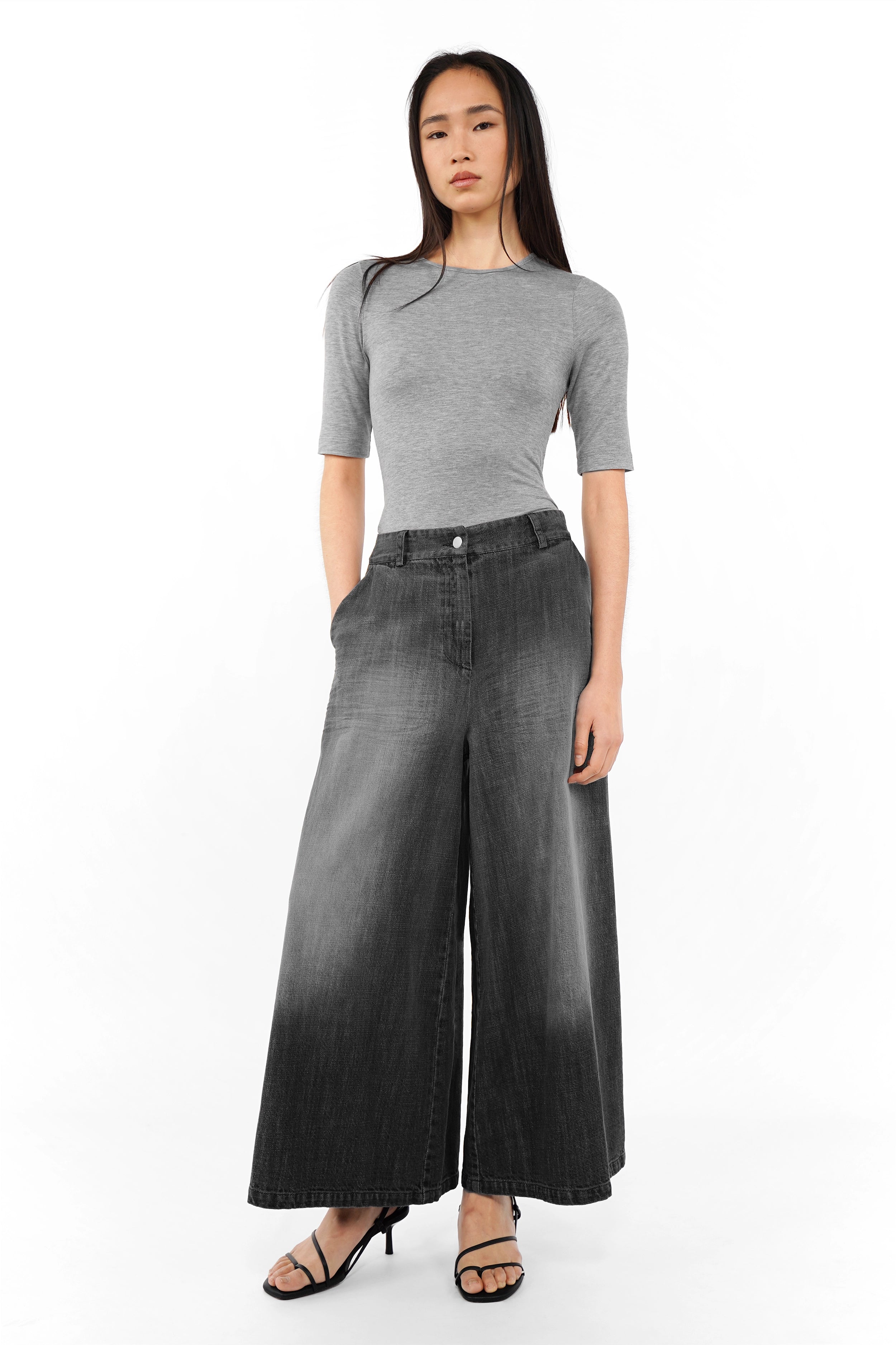 NEDITA Cropped Wide Leg Hose