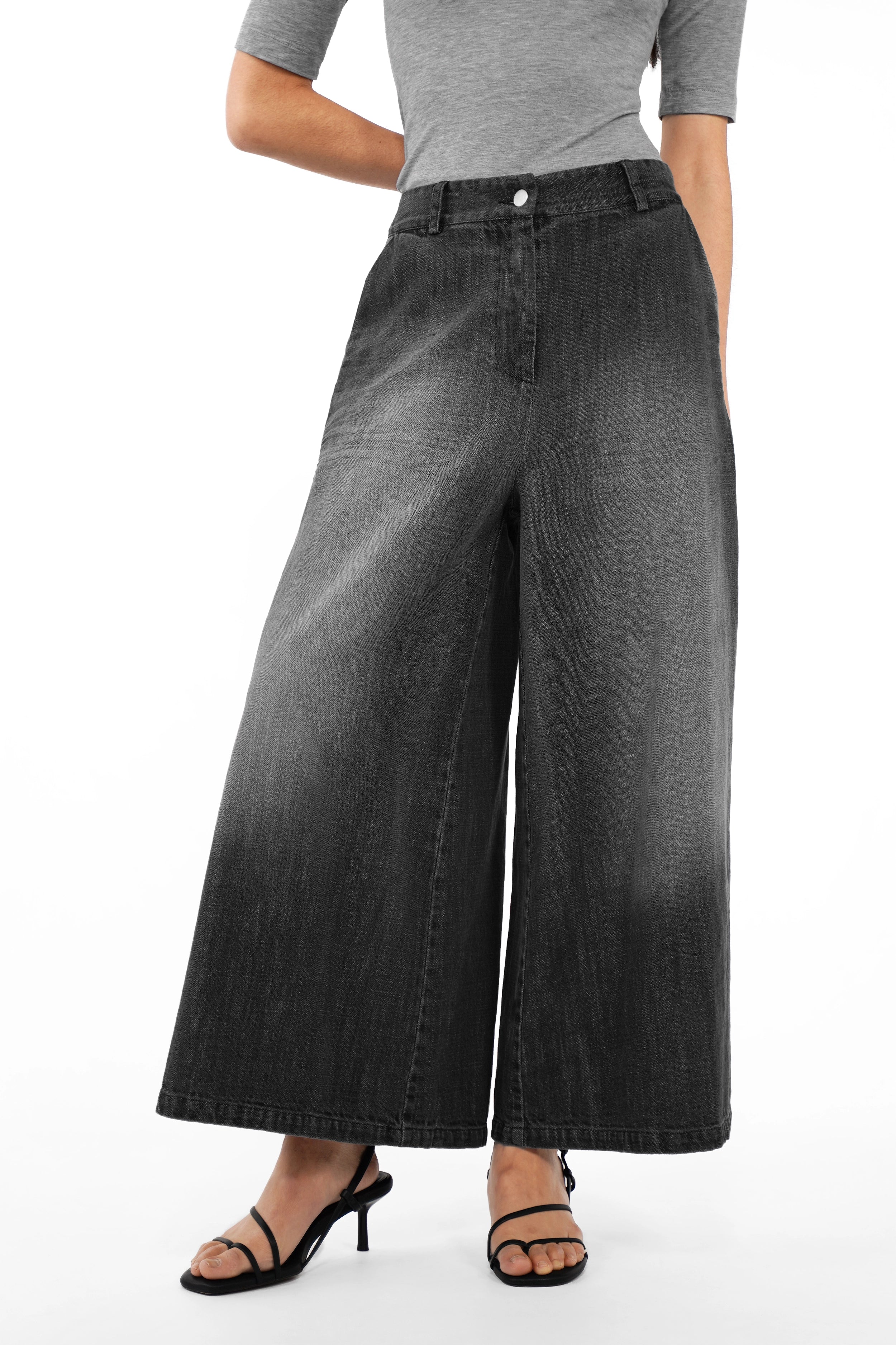 NEDITA cropped wide leg pants