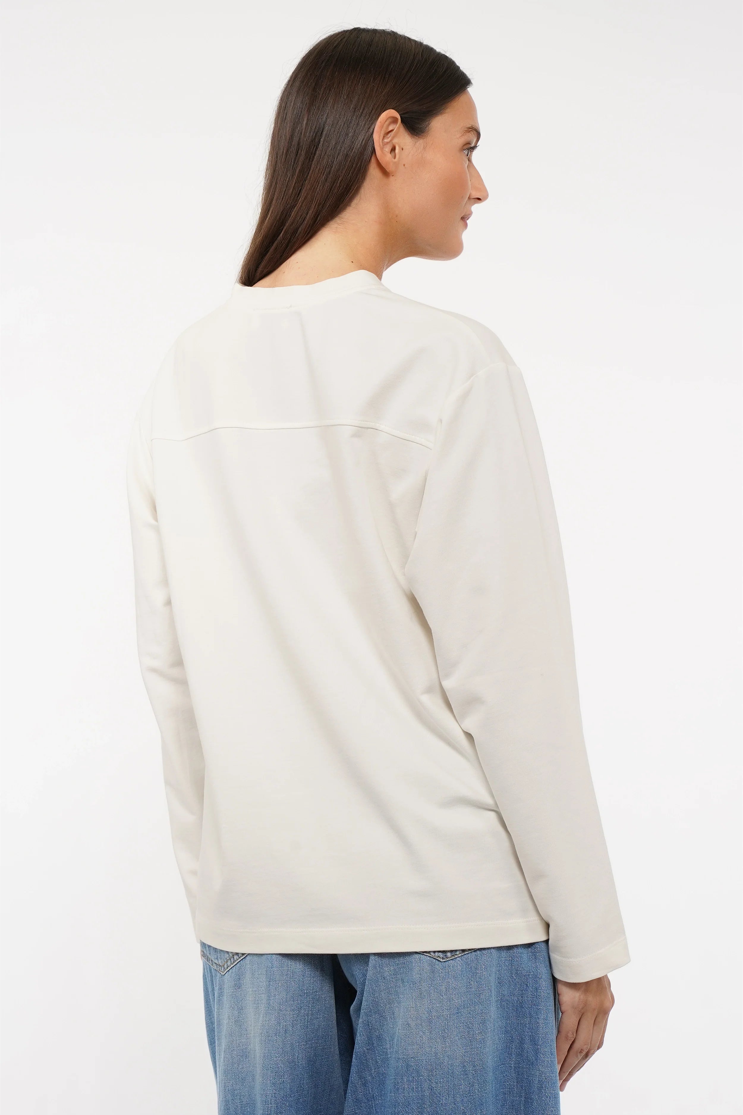 NIESKA Sweater mit floralem Print aus weichem Baumwolljersey und Rundhalsausschnitt