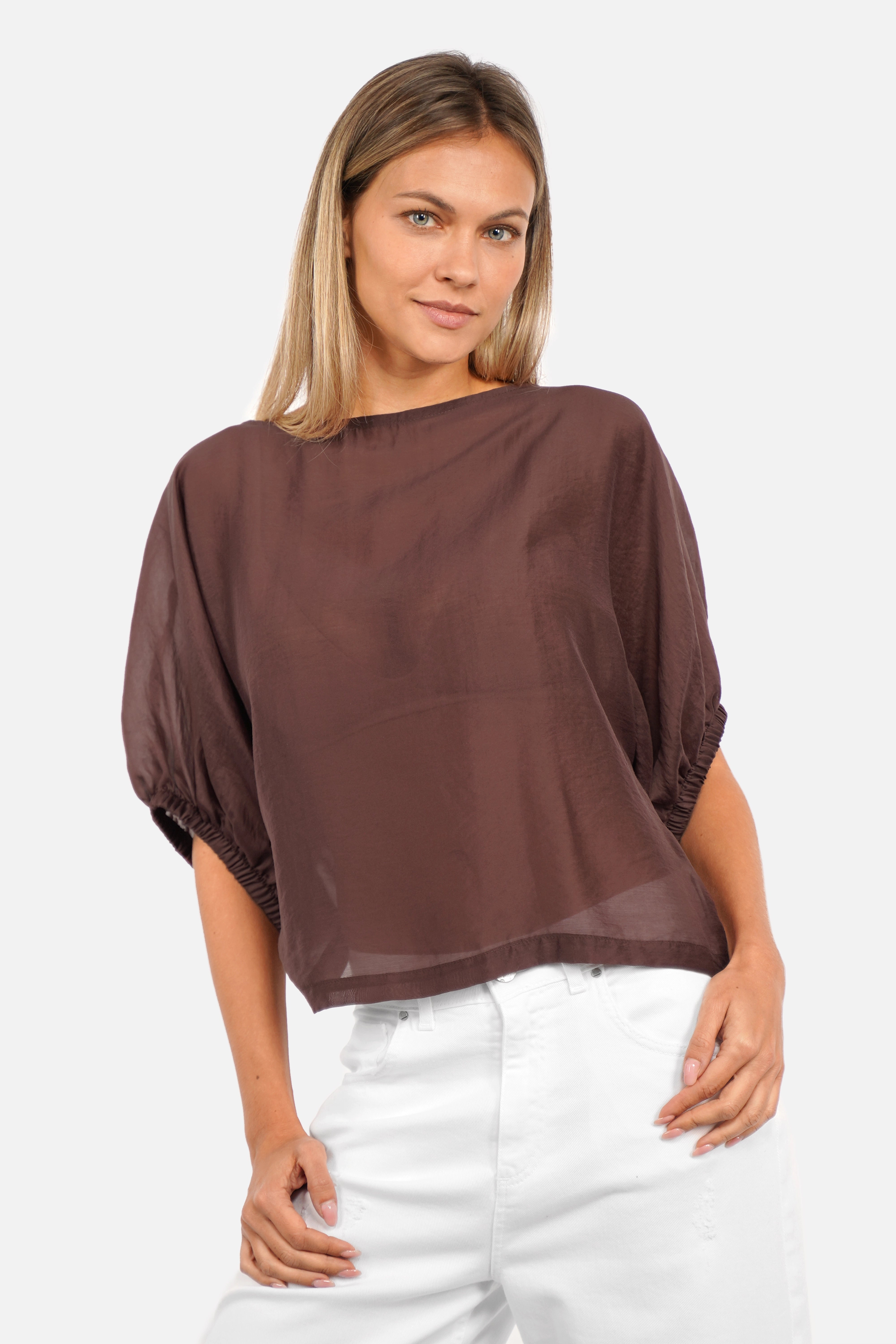 NOSHI Kurzarm Bluse