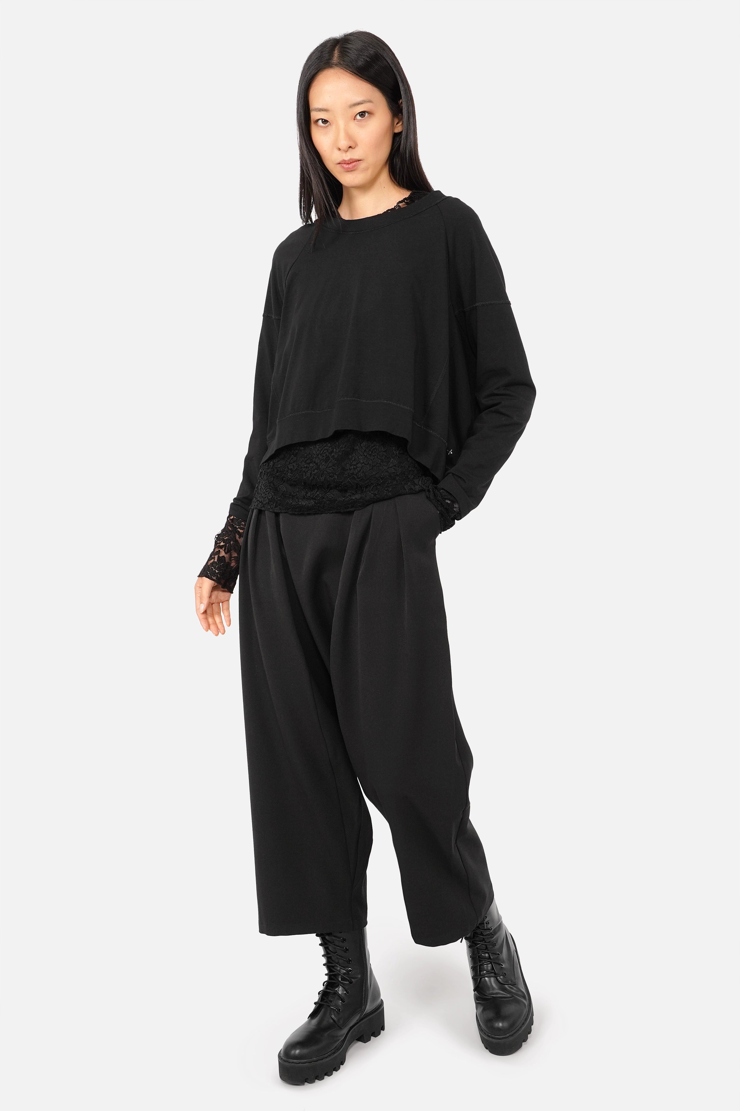 NURY avant-garde low-crotch trousers