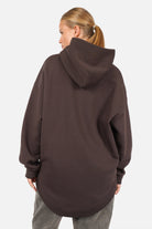 OLYSSA Soft Brushed Relaxed Hoodie in Seal Brown