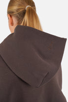 OLYSSA Soft Brushed Relaxed Hoodie in Seal Brown