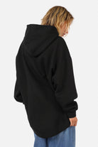 OLYSSA Soft Brushed Relaxed Hoodie in Schwarz