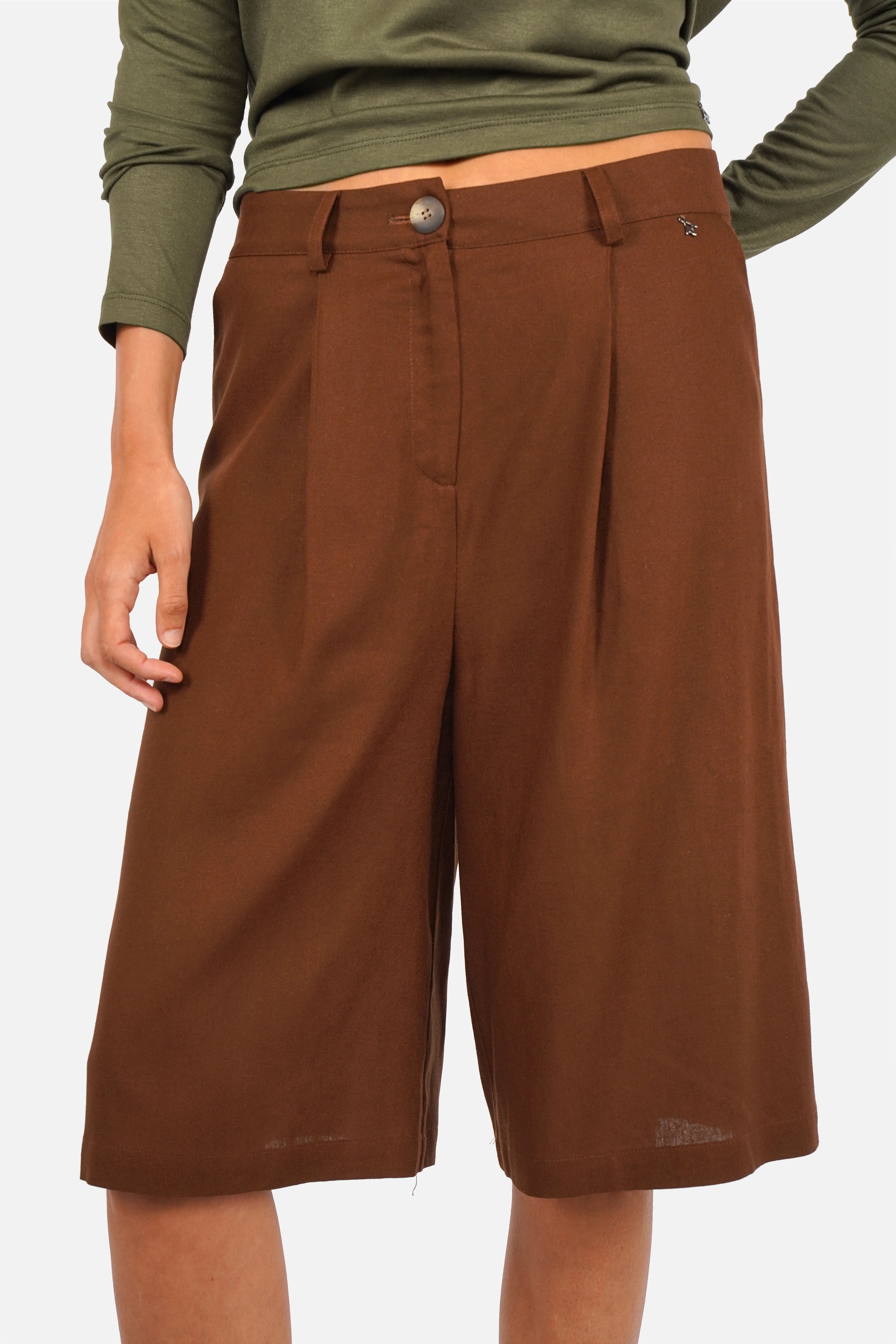 Short bermuda PEBBY en mélange de lin