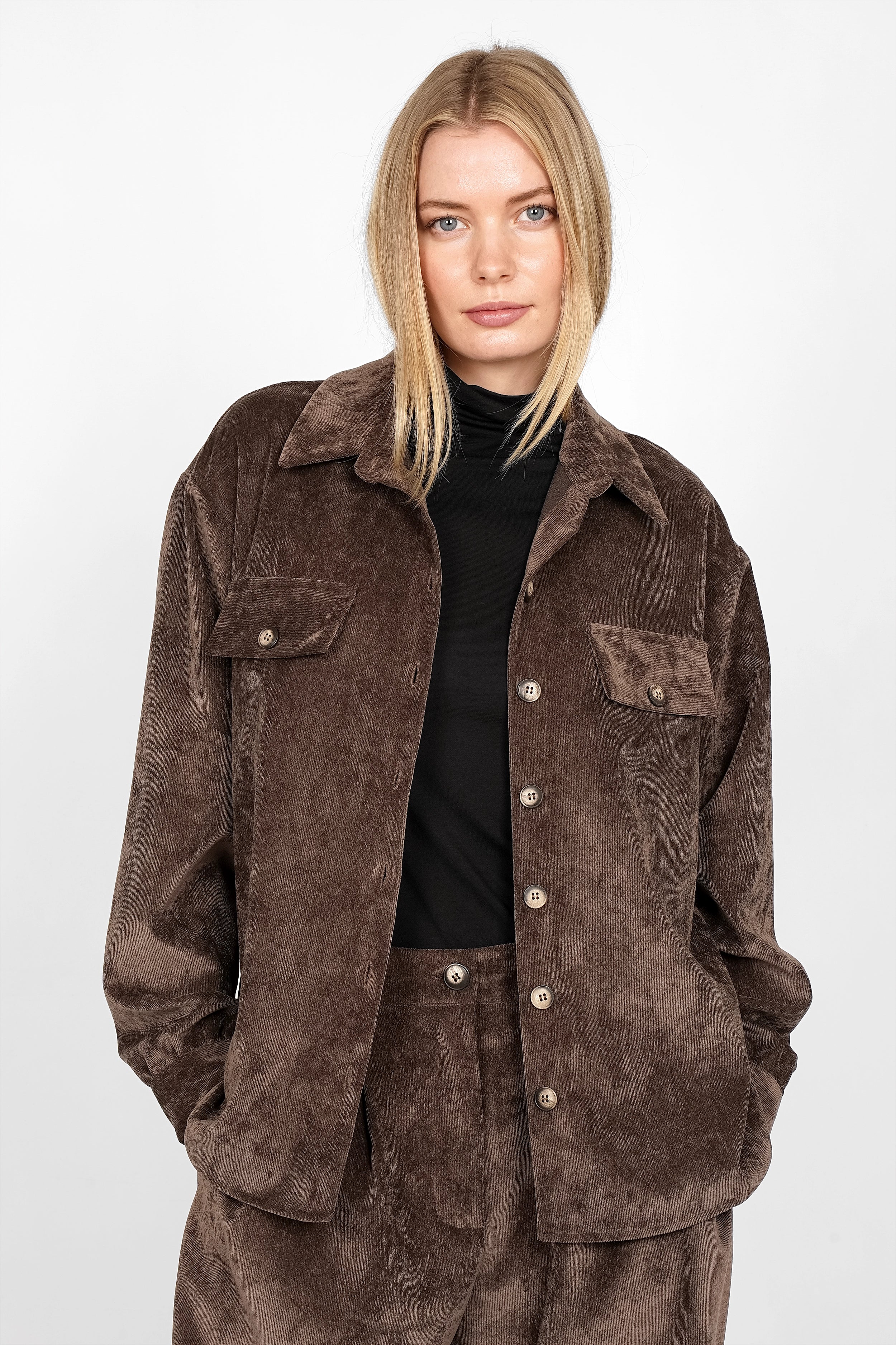 POULA cord overshirt