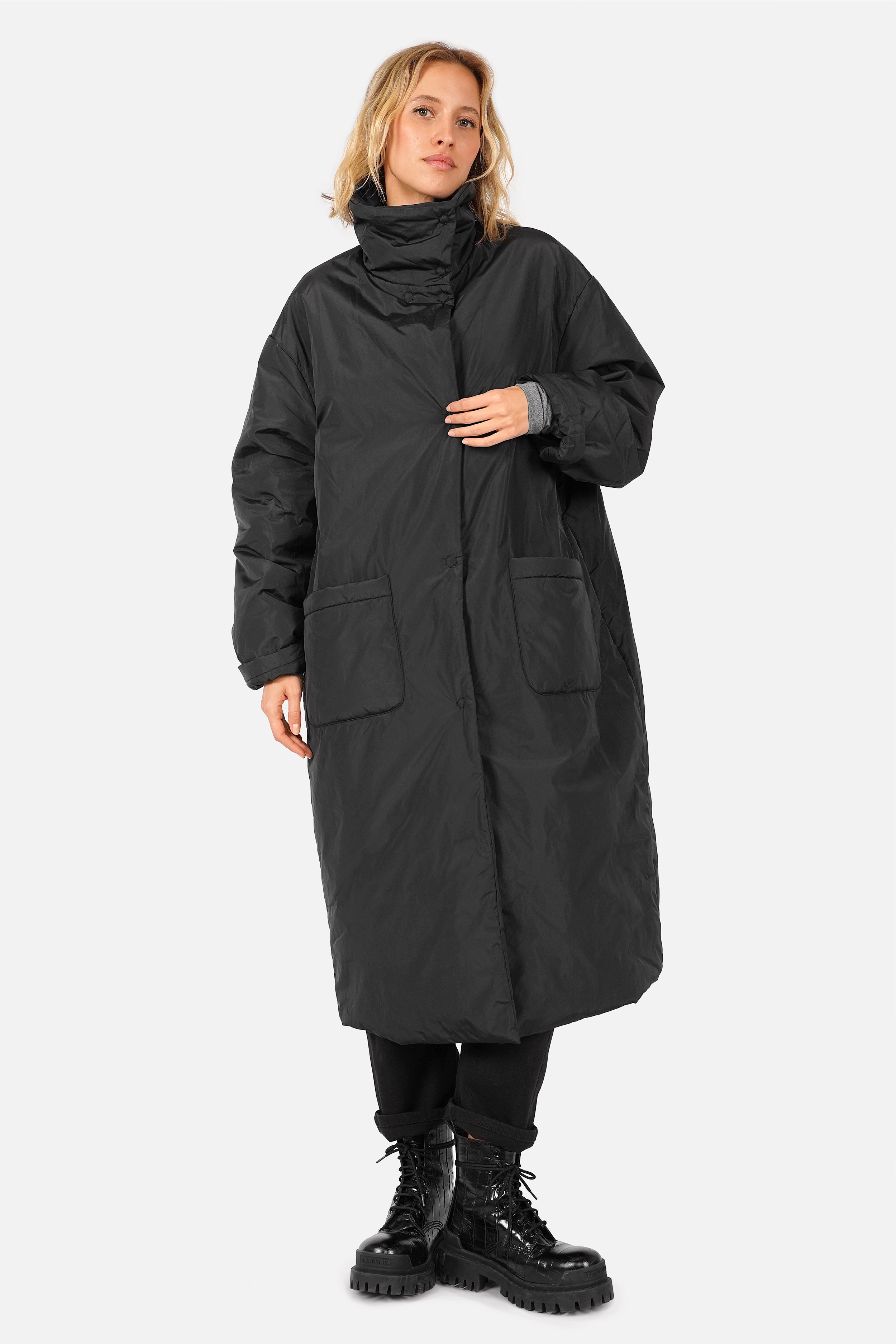 RHOSLYN Padded Technical Oversized Coat with Convertible Collar