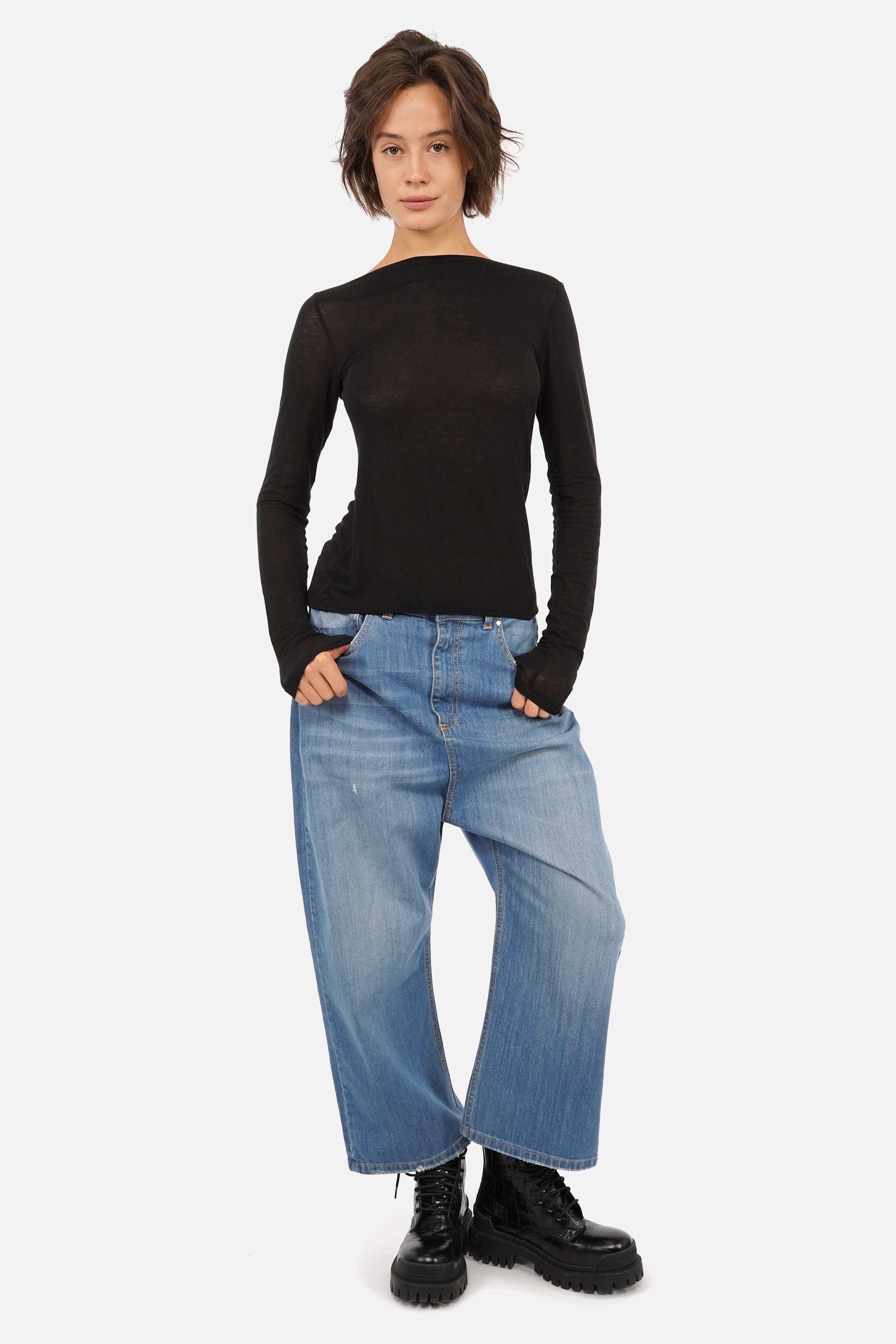 ROVIN Longsleeve aus Kaschmirmix