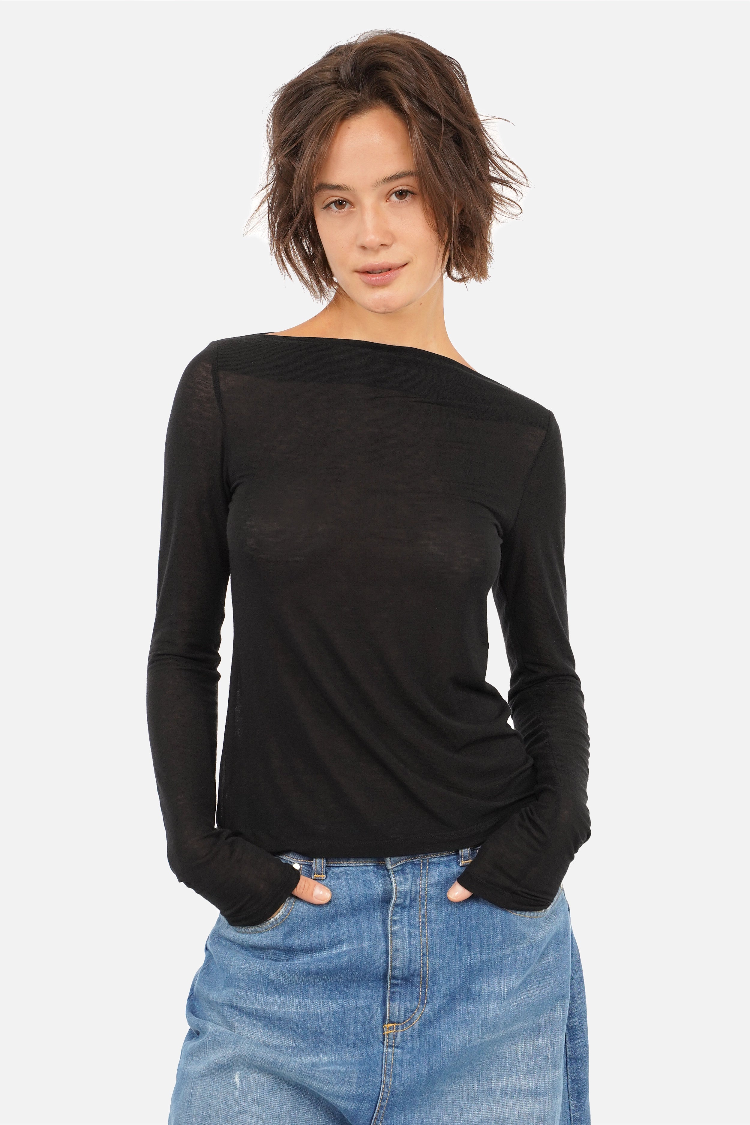 ROVIN Longsleeve aus Kaschmirmix