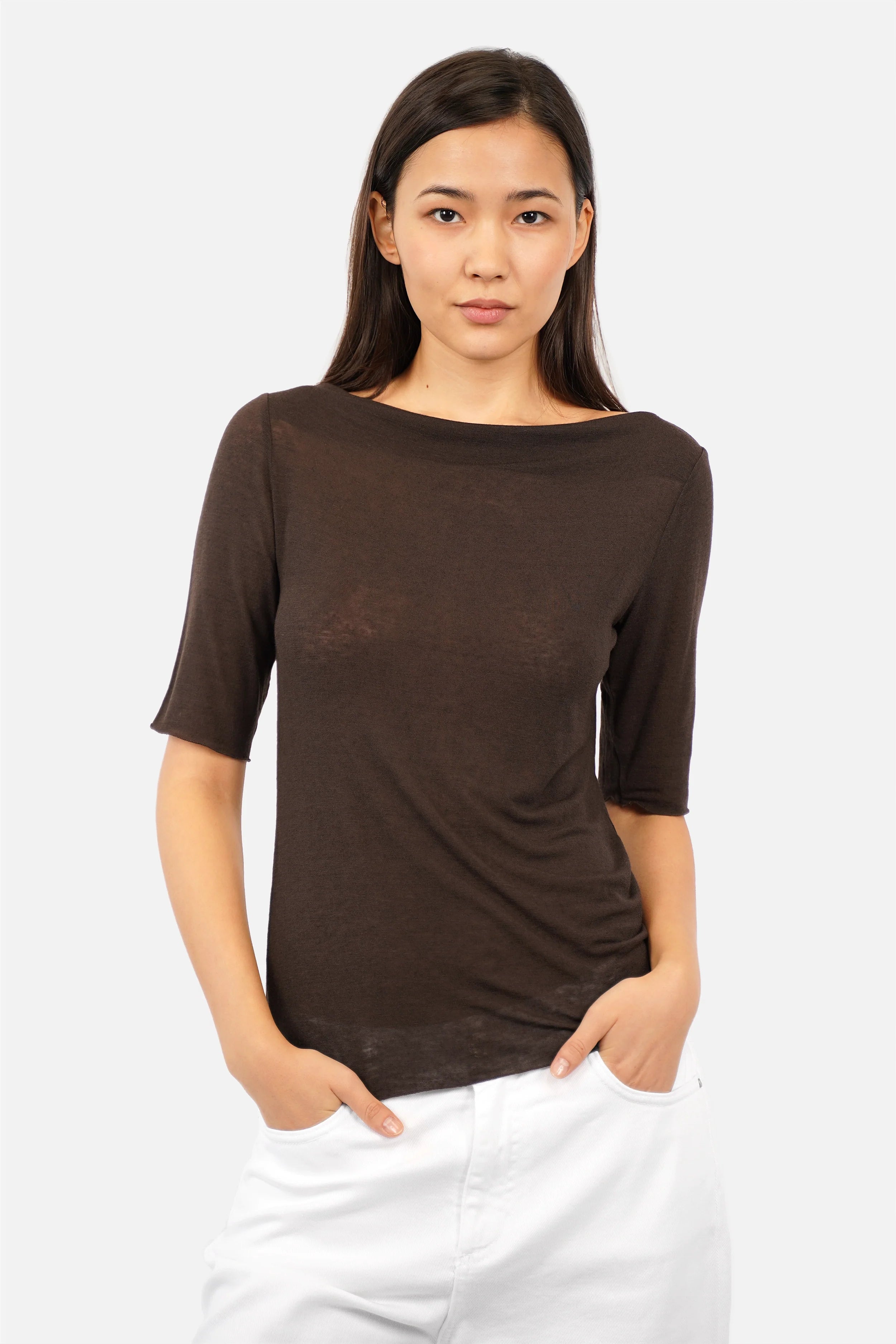 ROVIN T-Shirt aus Kaschmirmix