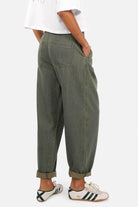SAIKA Relaxed Tapered Hose in tea-dyed structured cotton with tapered leg and relaxed fit