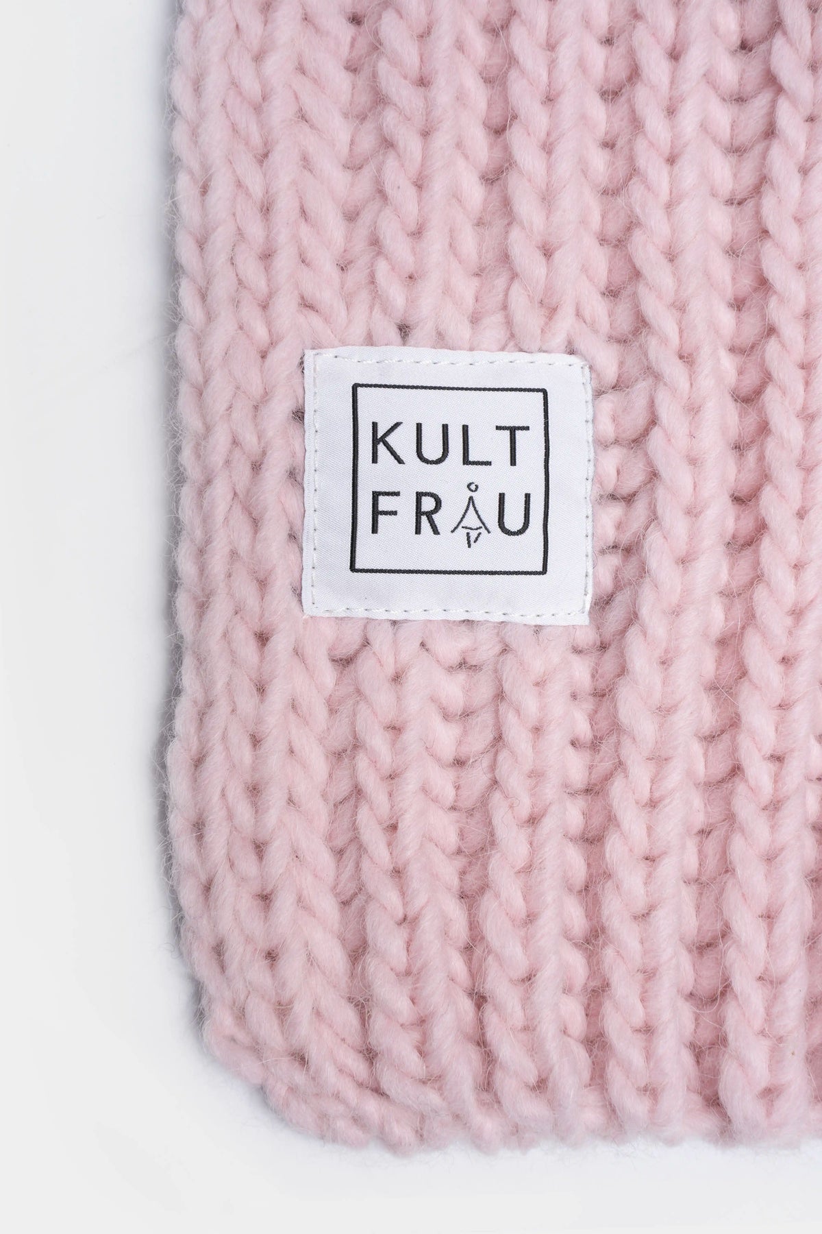 SCARFY Strickschal aus weichem Wollmix im groben Rippstrick in Rosa