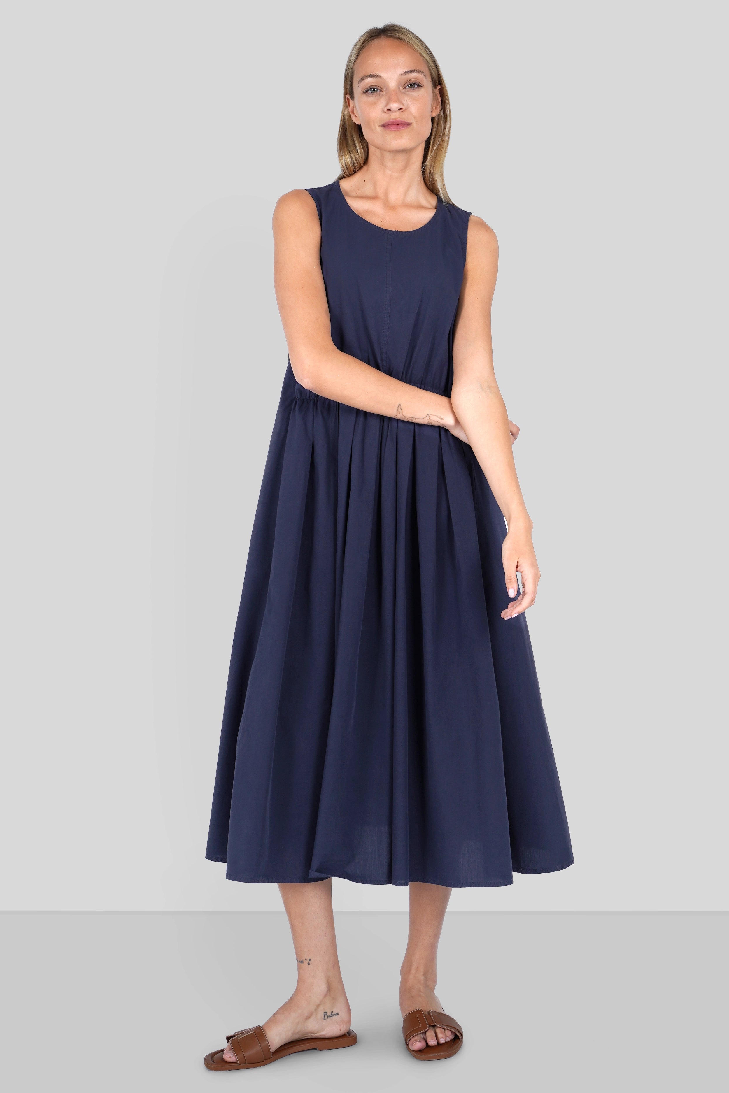 SOOBIN Midi Popeline Kleid