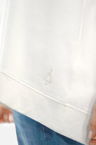 SURI.K Kurzarm Sweatshirt leichter Sweatstoff oversized Fit mit Logo-Stickerei und Rundhalsausschnitt