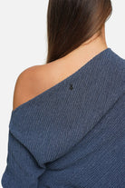 Asymmetrisches TALIE Top aus plissiertem Kreppjersey mit One-Shoulder-Design und weiten Fledermausärmeln