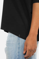 TAMI.K Blusenshirt aus weicher Baumwolle mit Rundhals und kastigem Relaxed Schnitt in tiefen Farben
