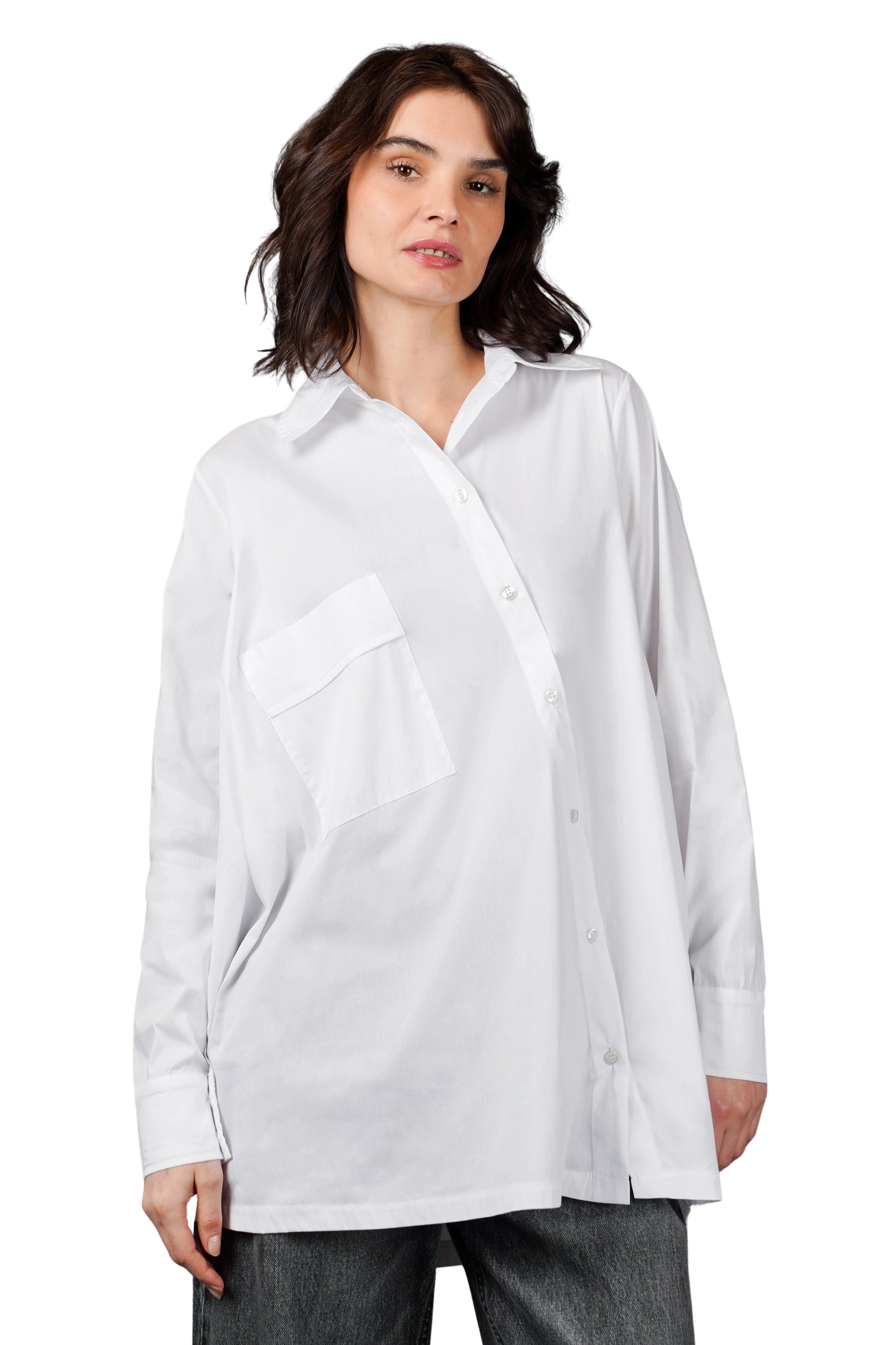 TAMIDA Asymmetrische Oversized Bluse