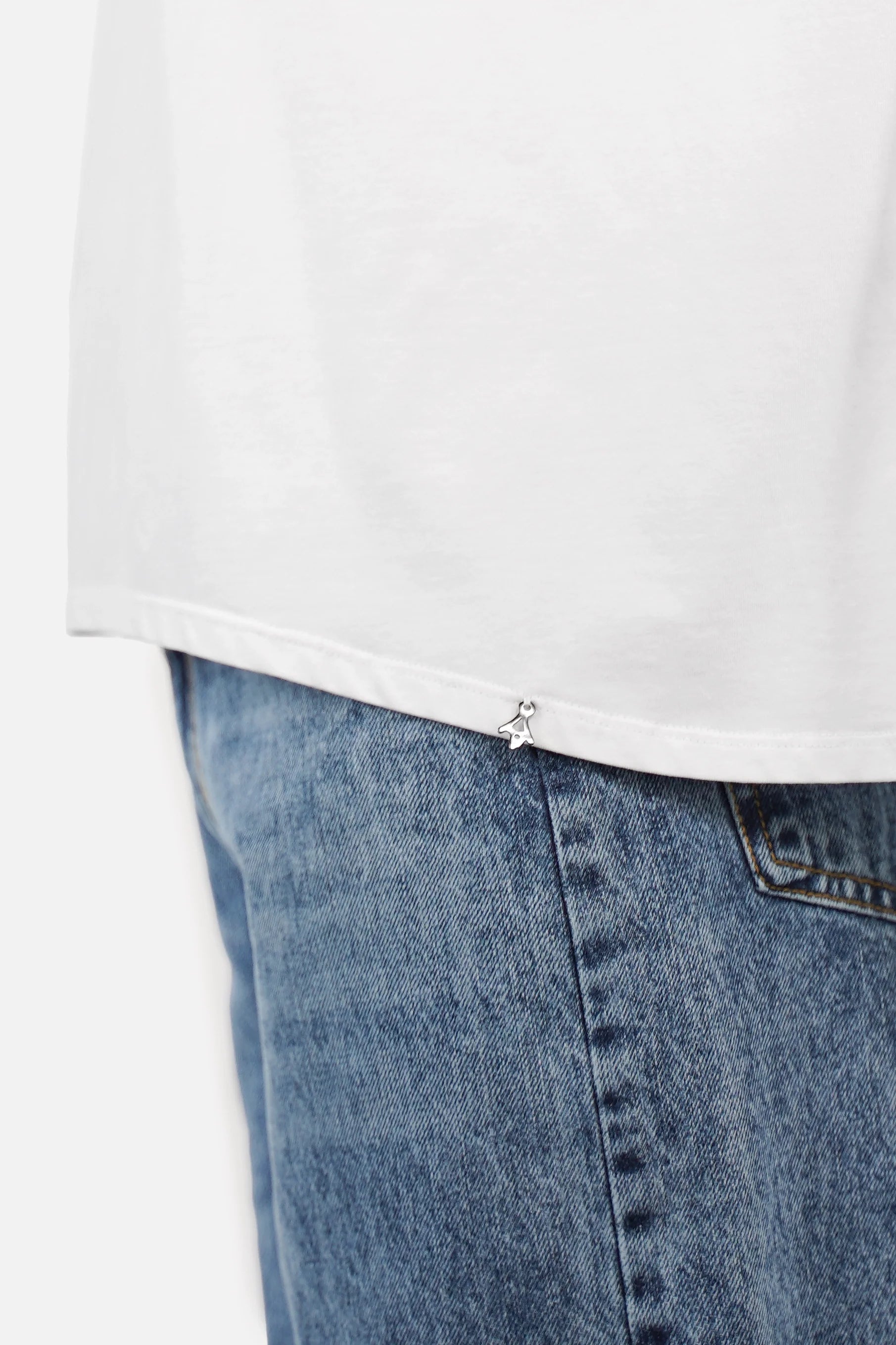 TAMI.K Blusenshirt aus hochwertiger Baumwolle mit rundem Ausschnitt und kastiger, lockerer Passform