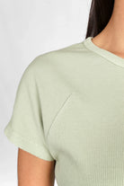 TASYA Geripptes T-Shirt in slim fit with ribbed jersey texture and round neckline