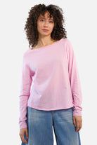 TEHI Longsleeve in soft slub cotton with raglan sleeves and round neckline