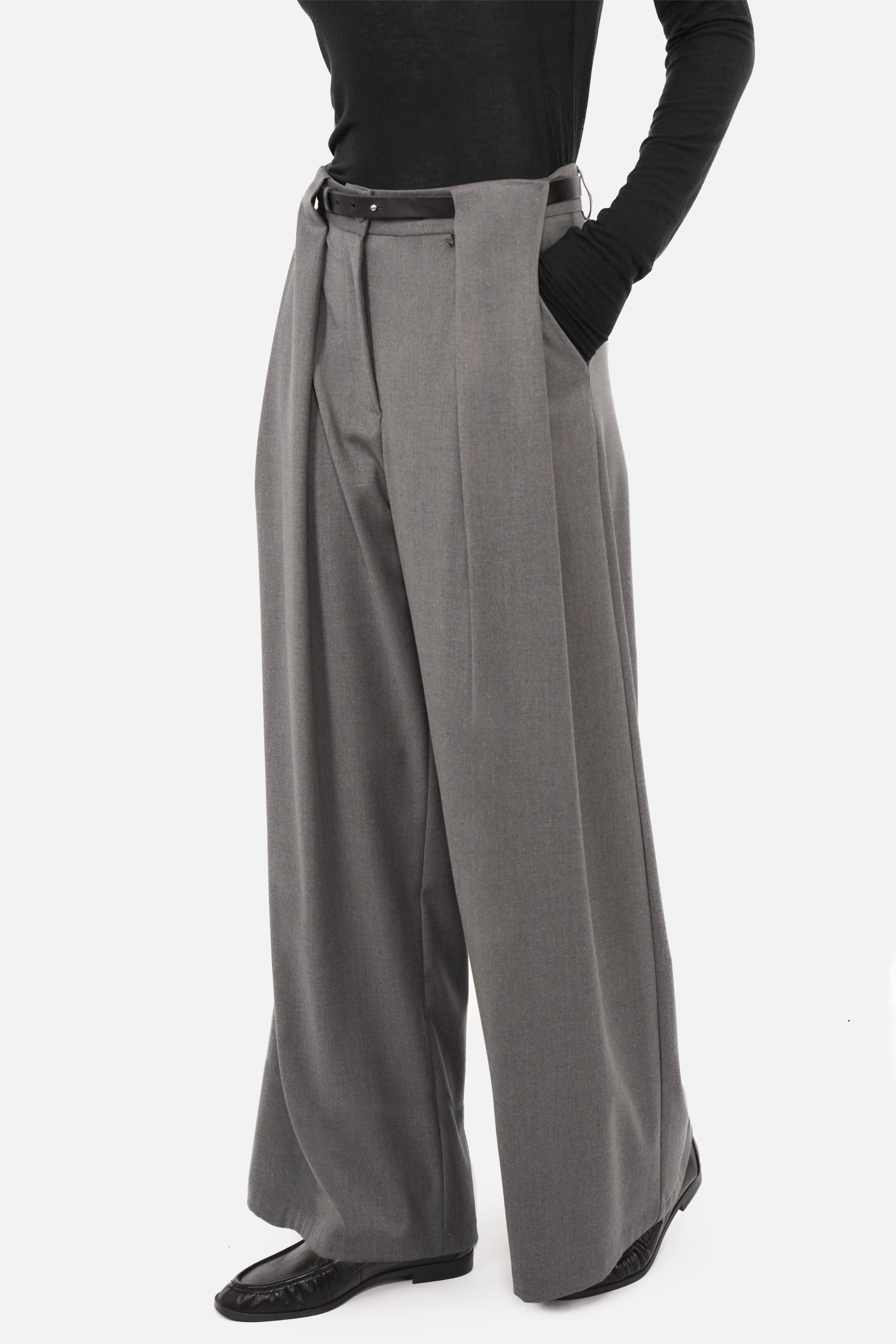 THIRA Bundfaltenhose mit Gürtel